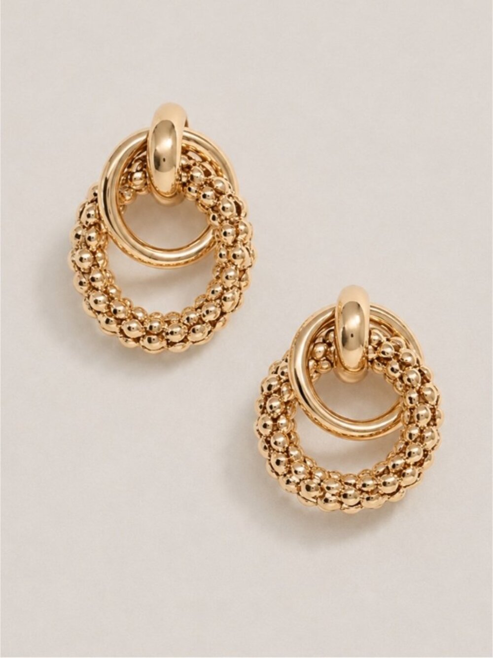 New! Gold Door Knocker Earrings NWOT